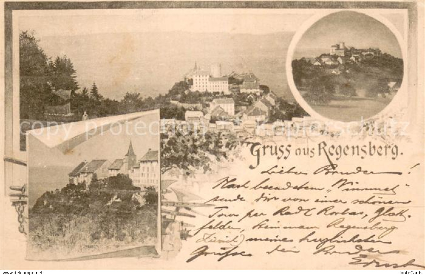 13736477 Regensberg Dielsdorf ZH Schloss Panorama  - Sonstige & Ohne Zuordnung