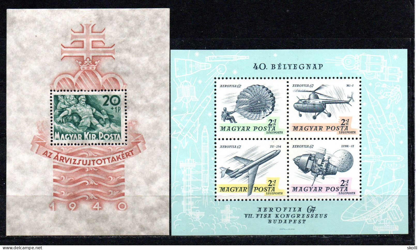 HUNGARY. Two Miniature Sheet - Blocs-feuillets