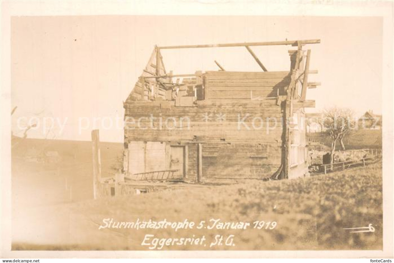 13736219 Eggersriet SG Sturmkatastrophe Januar 1919  - Other & Unclassified