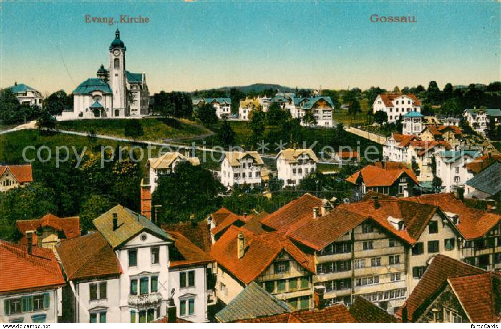 13736209 Gossau SG Stadtblick Mit Ev Kirche Gossau SG - Other & Unclassified