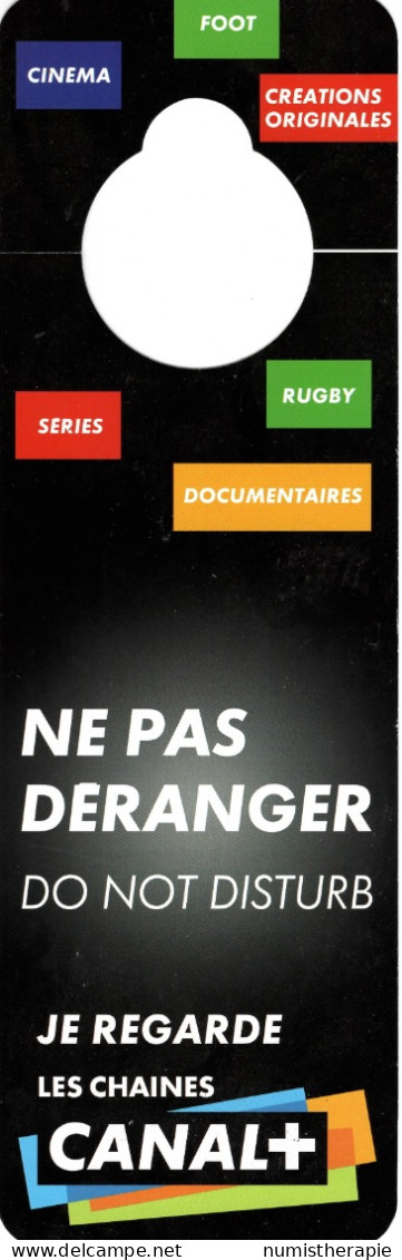 Do Not Disturb / Ne Pas Déranger : Pub CANAL + - Hotelkarten