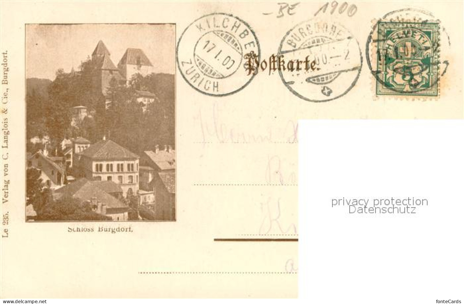 13736119 Burgdorf BE Panorama Mit Schloss Burgdorf  - Andere & Zonder Classificatie