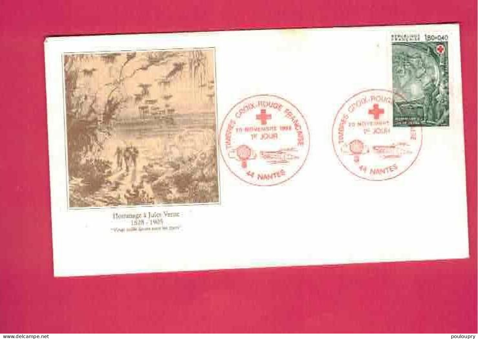 FDC De 1982 De France - YT N° 2248 - Jules Verne - Red Cross