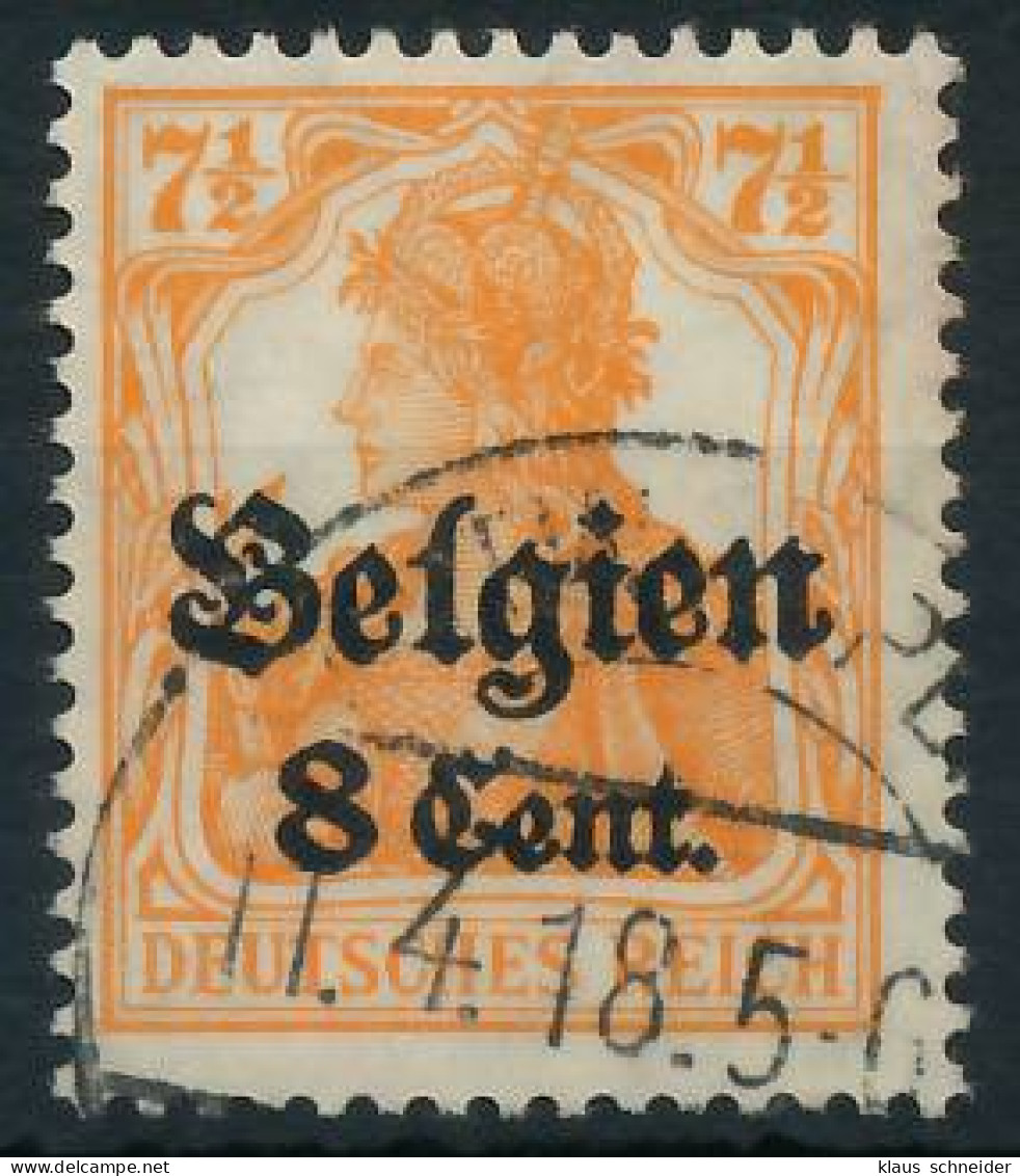 BES. 1WK LANDESPOST BELGIEN Nr 13aI Gestempelt Gepr. X44321A - Occupation 1914-18