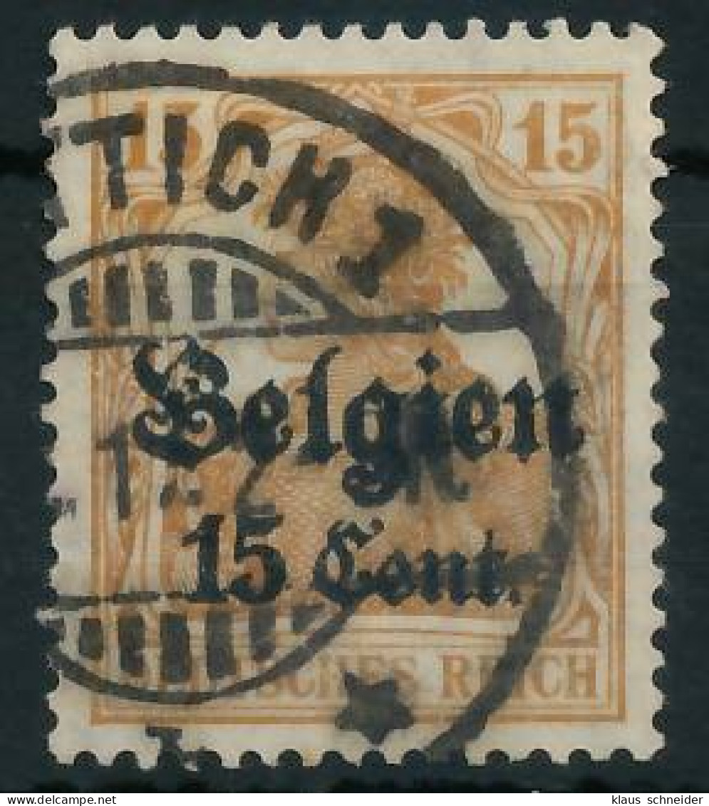 BES. 1WK LANDESPOST BELGIEN Nr 15I Gestempelt Gepr. X443262 - Besetzungen 1914-18