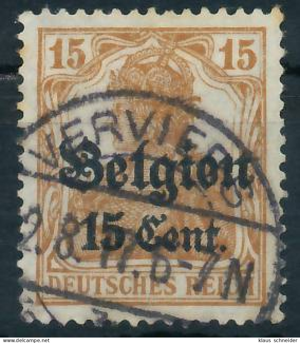 BES. 1WK LANDESPOST BELGIEN Nr 15I Gestempelt Gepr. X443252 - Ocupación 1914 – 18