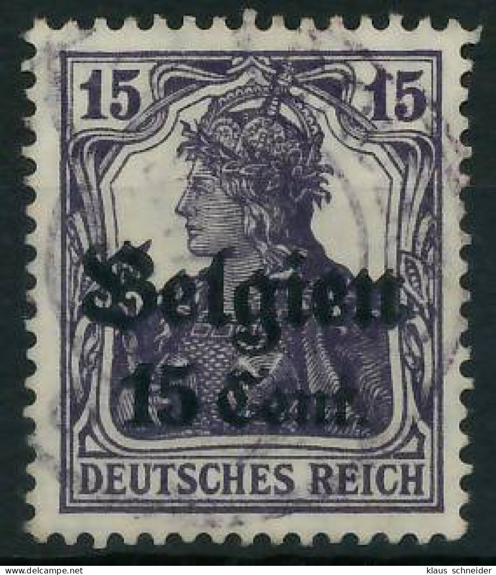 BES. 1WK LANDESPOST BELGIEN Nr 16bII Gestempelt Gepr. X443282 - Ocupación 1914 – 18