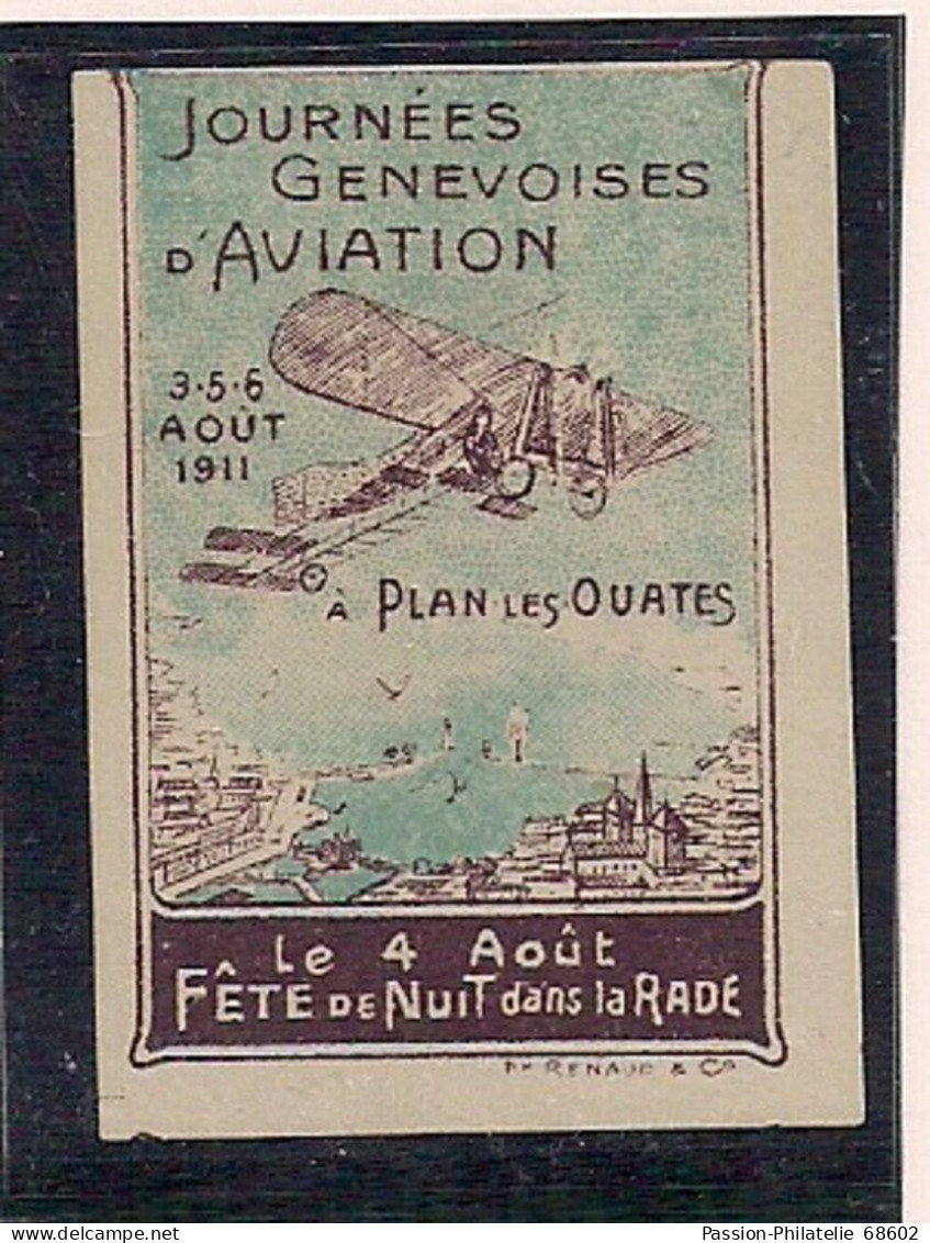 Aviation - Vignette Journées Genevoises D'Aviation - Plan-les-Ouates - Rarissime - Ungebraucht