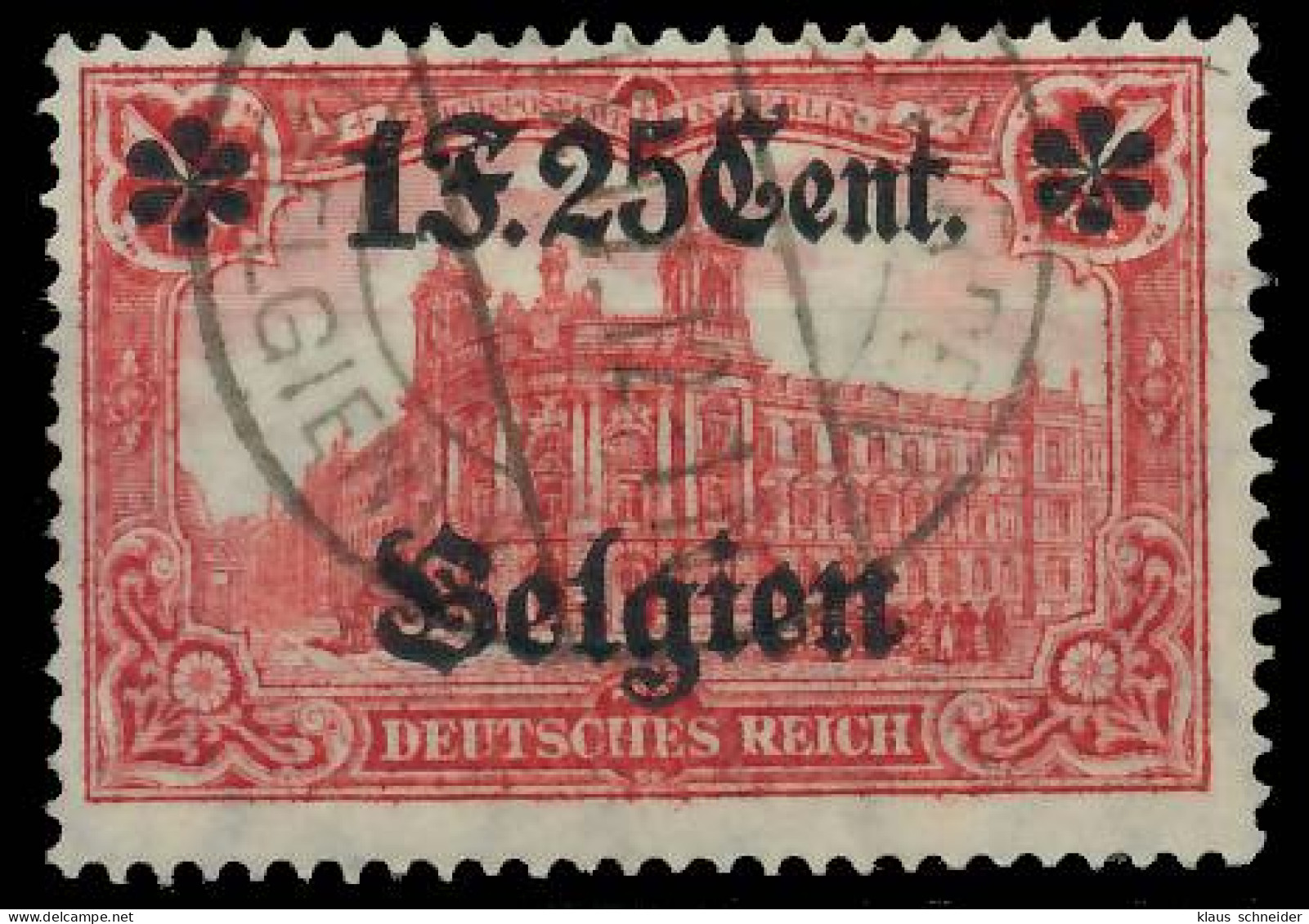 BES. 1WK LANDESPOST BELGIEN Nr 23II Gestempelt X443376 - Ocupación 1914 – 18