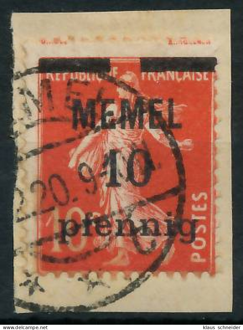 MEMEL 1920 Nr 19y Gestempelt Briefstück X447716 - Memelgebiet 1923