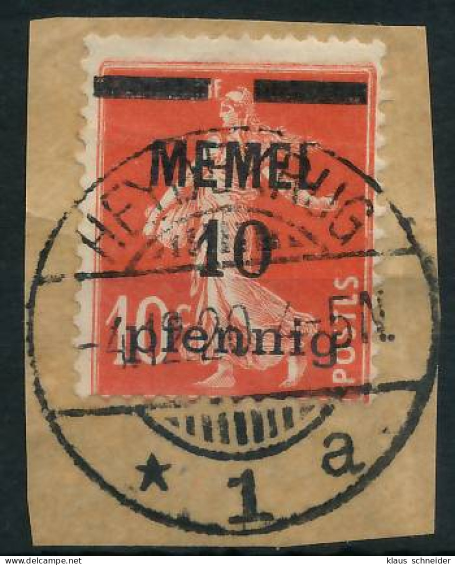 MEMEL 1920 Nr 19y Zentrisch Gestempelt Briefstück X447712 - Memel (Klaipeda) 1923