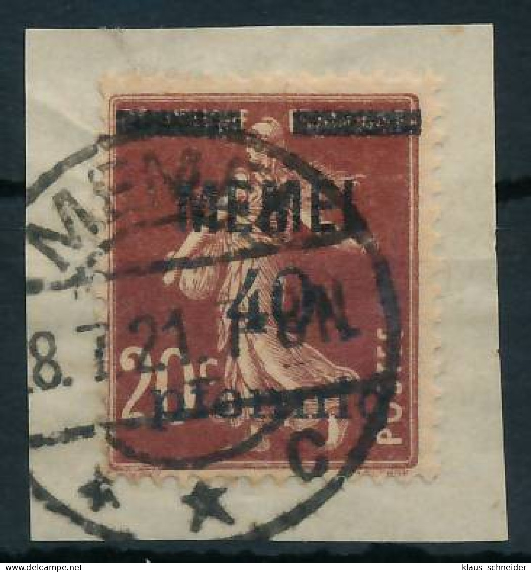 MEMEL 1920 Nr 22a Gestempelt Briefstück Gepr. X447756 - Memelgebiet 1923