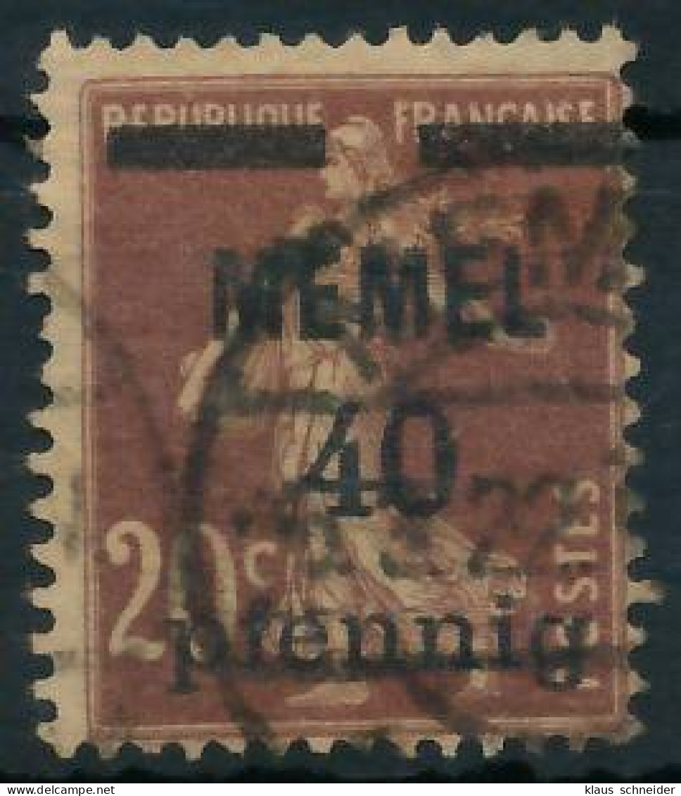 MEMEL 1920 Nr 22b Gestempelt X44776A - Memelgebiet 1923