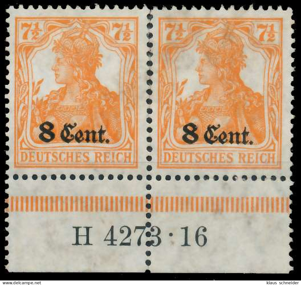 BES. 1WK ETAPPE WEST Nr 3a HAN A H4273.16 Ungebraucht WAA X462E42 - Occupazione 1914 – 18