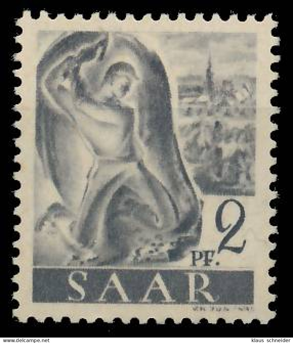 SAARLAND 1947 Nr 206Z Postfrisch S01F95E - Ungebraucht