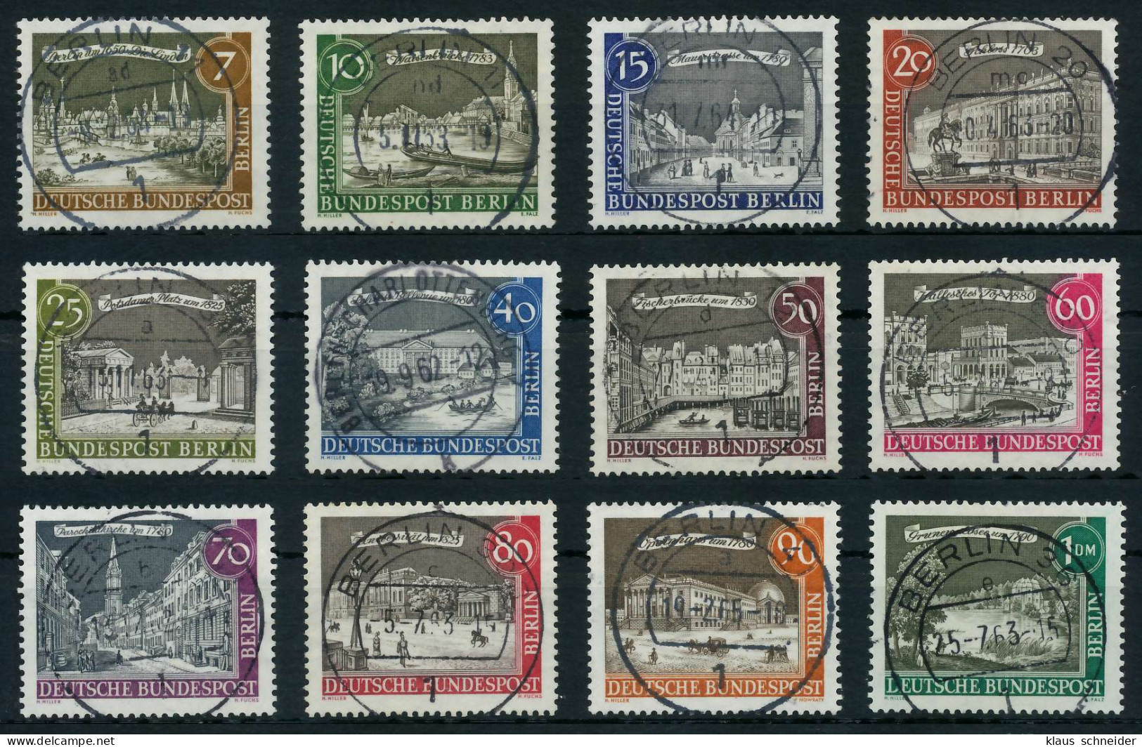 BERLIN 1962 Nr 218-229 Zentrisch Gestempelt X6423B6 - Gebraucht