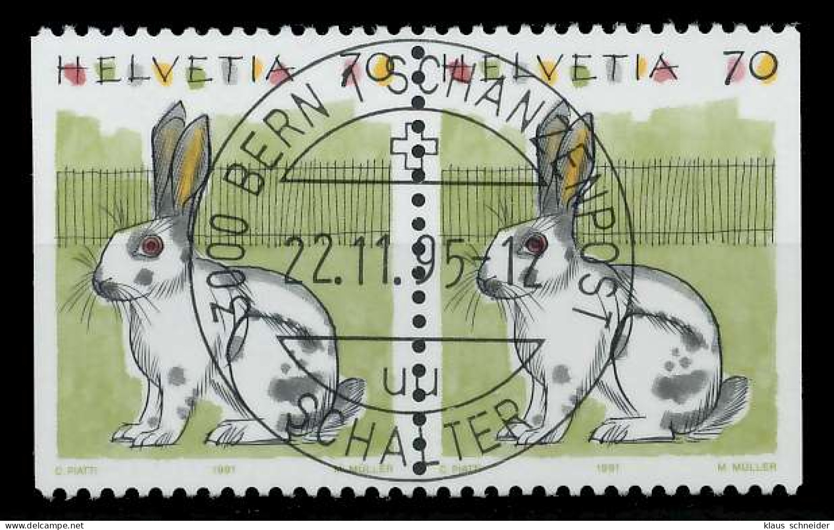 SCHWEIZ 1991 Nr 1436Dl 1436Dr Gestempelt WAAGR PAAR X729106 - Oblitérés