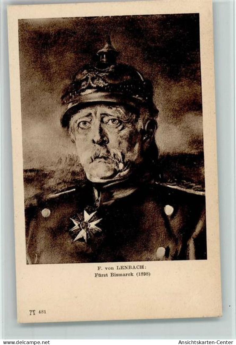 10539109 - Bismarck Gemaelde Von Lenbach AK - Politieke En Militaire Mannen