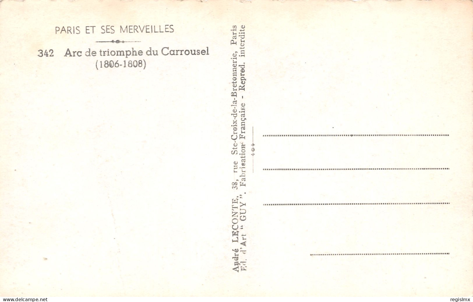 75-PARIS L ARC DE TRIOMPHE DU CARROUSEL-N°T1163-G/0271 - Triumphbogen
