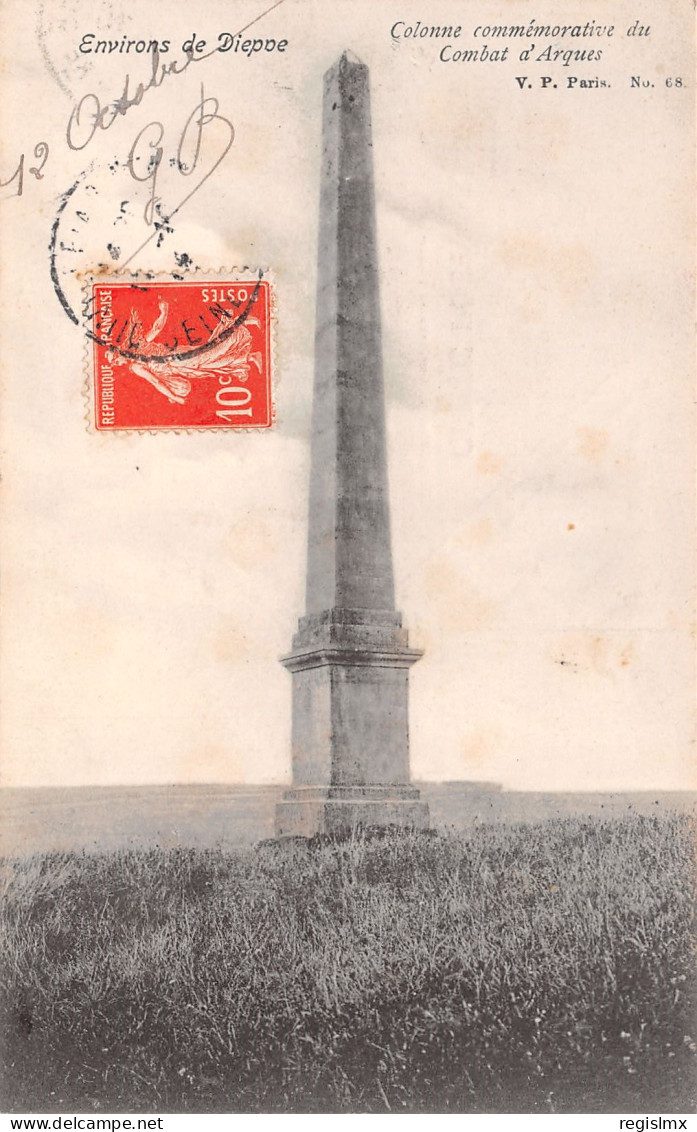 76-DIEPPE COLONNE COMMEMORATIVE DU COMBAT D ARQUES-N°T1164-A/0169 - Dieppe