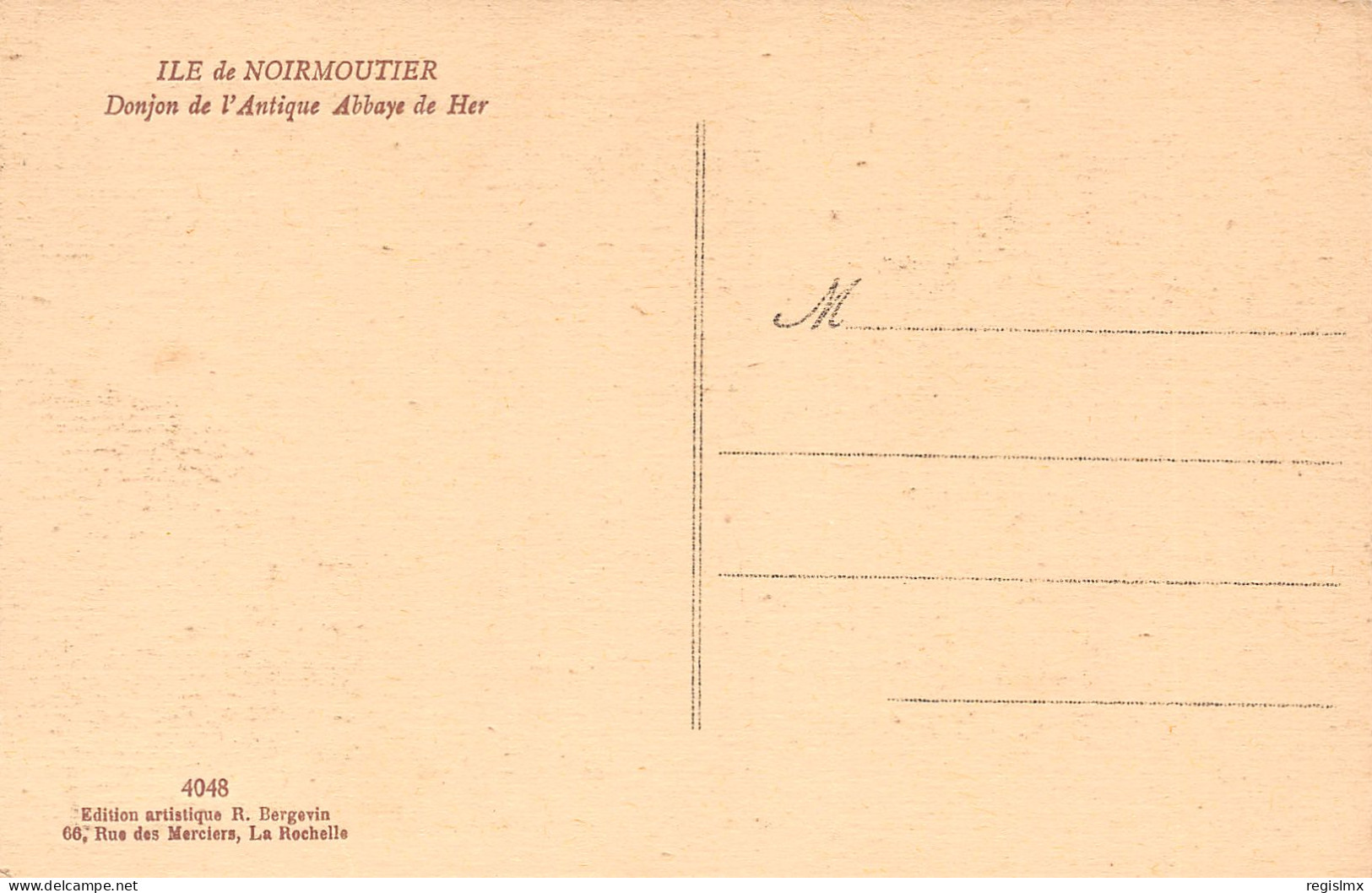 85-ILE DE NOIRMOUTIER LE DONJON ABBAYE DE HER-N°T1163-H/0287 - Ile De Noirmoutier