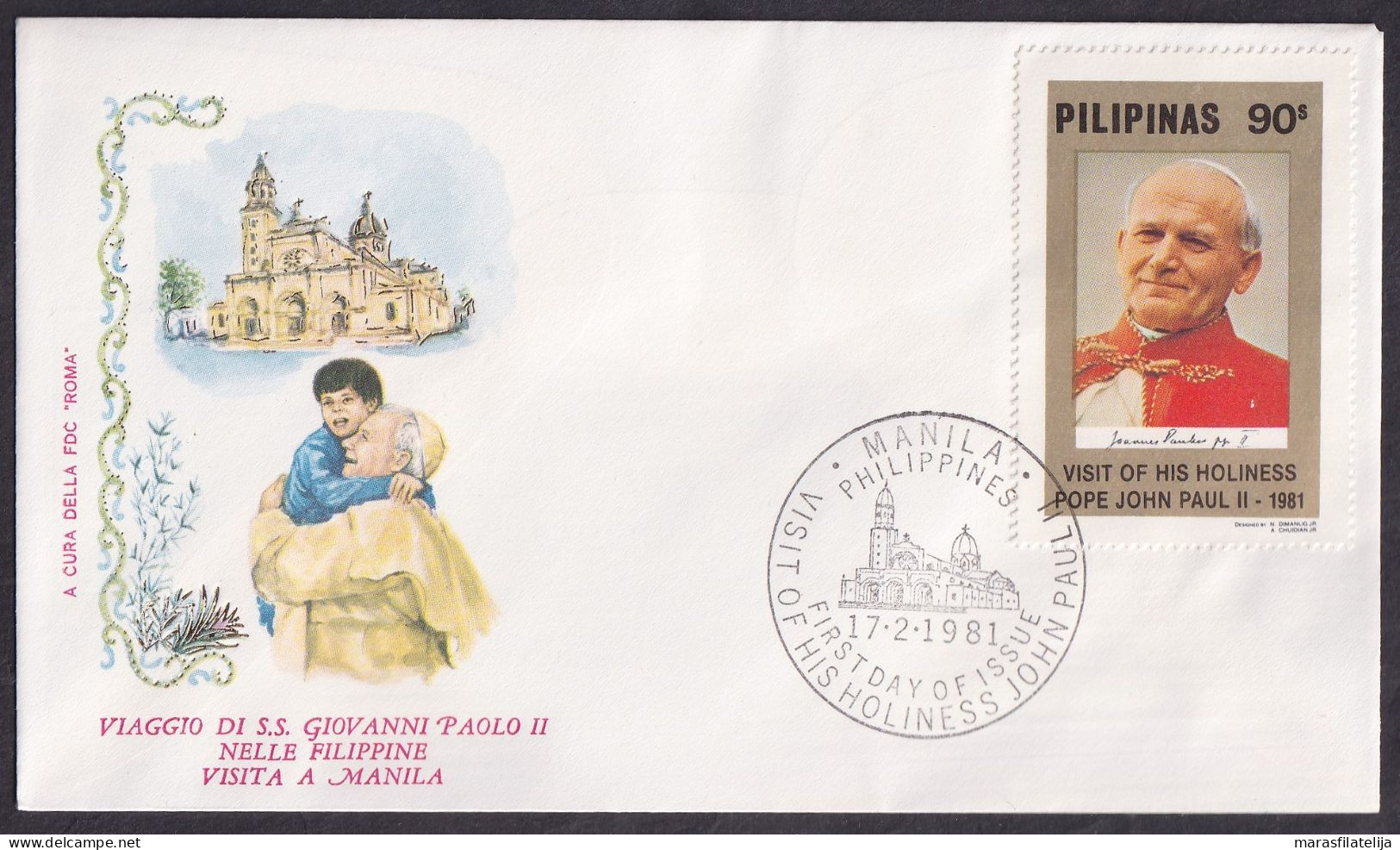 Vatican Philippines 1981, Pope Paul John II Visit - Manila, Special Cover - Other & Unclassified