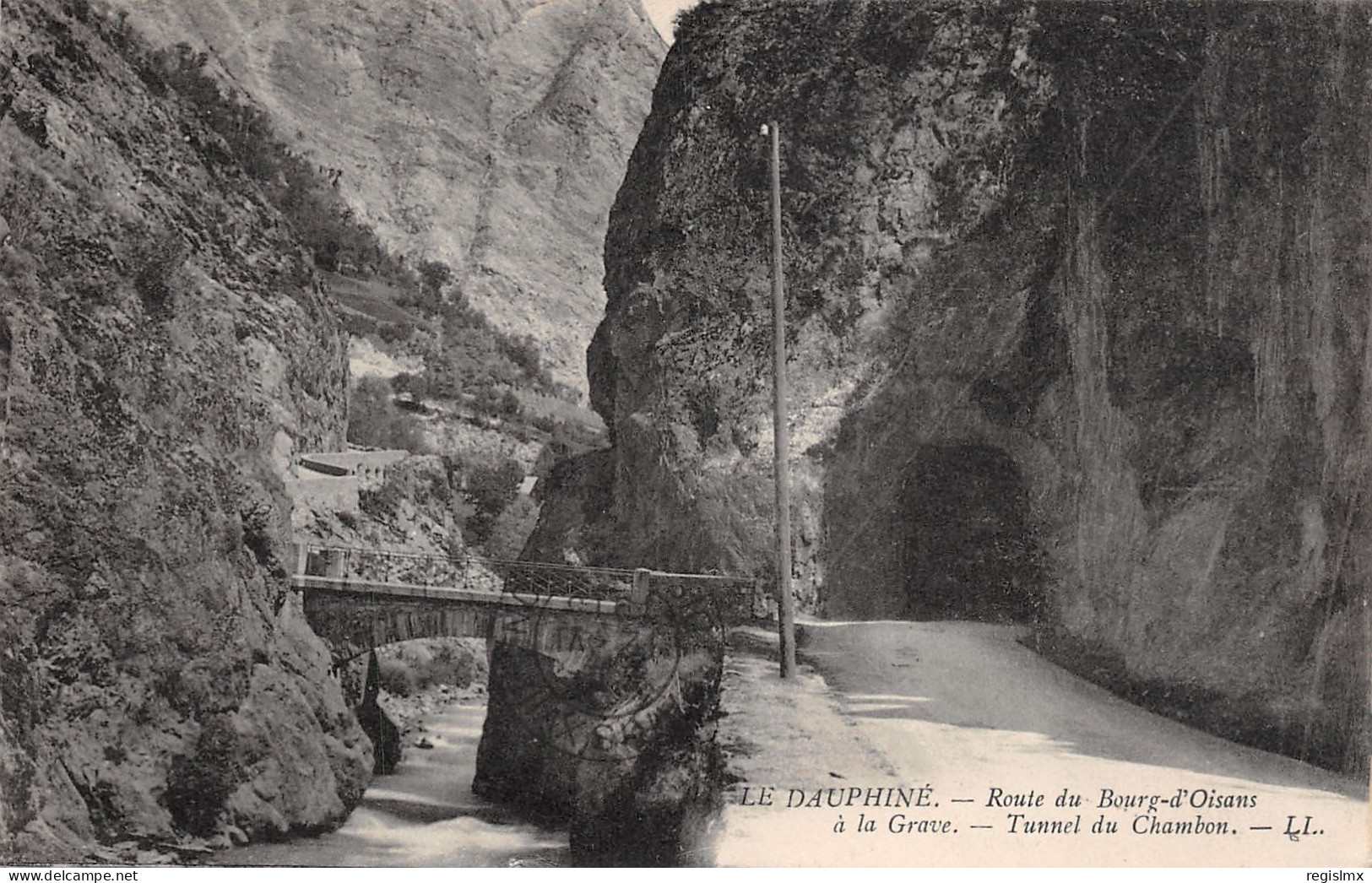 38-ROUTE DE BOURG D OISANS A LA GRAVE-N°T1164-G/0307 - Andere & Zonder Classificatie