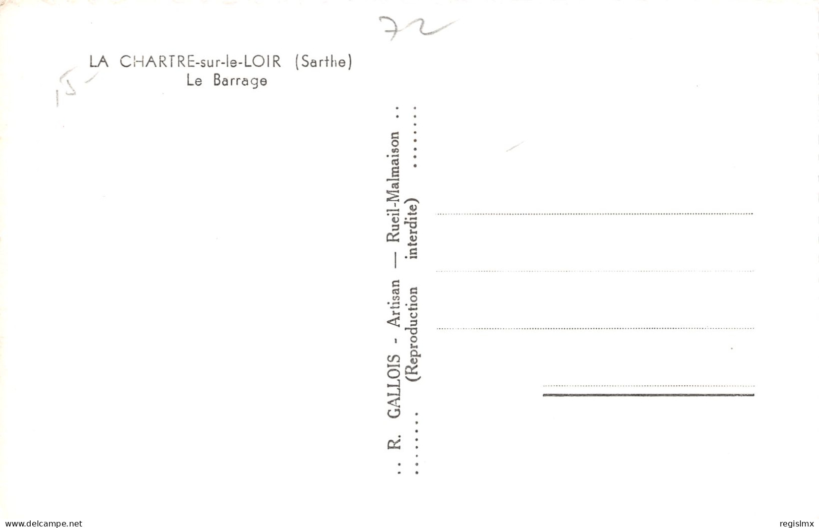 72-LA CHARTRE SUR LOIR-N°T1166-A/0195 - Autres & Non Classés