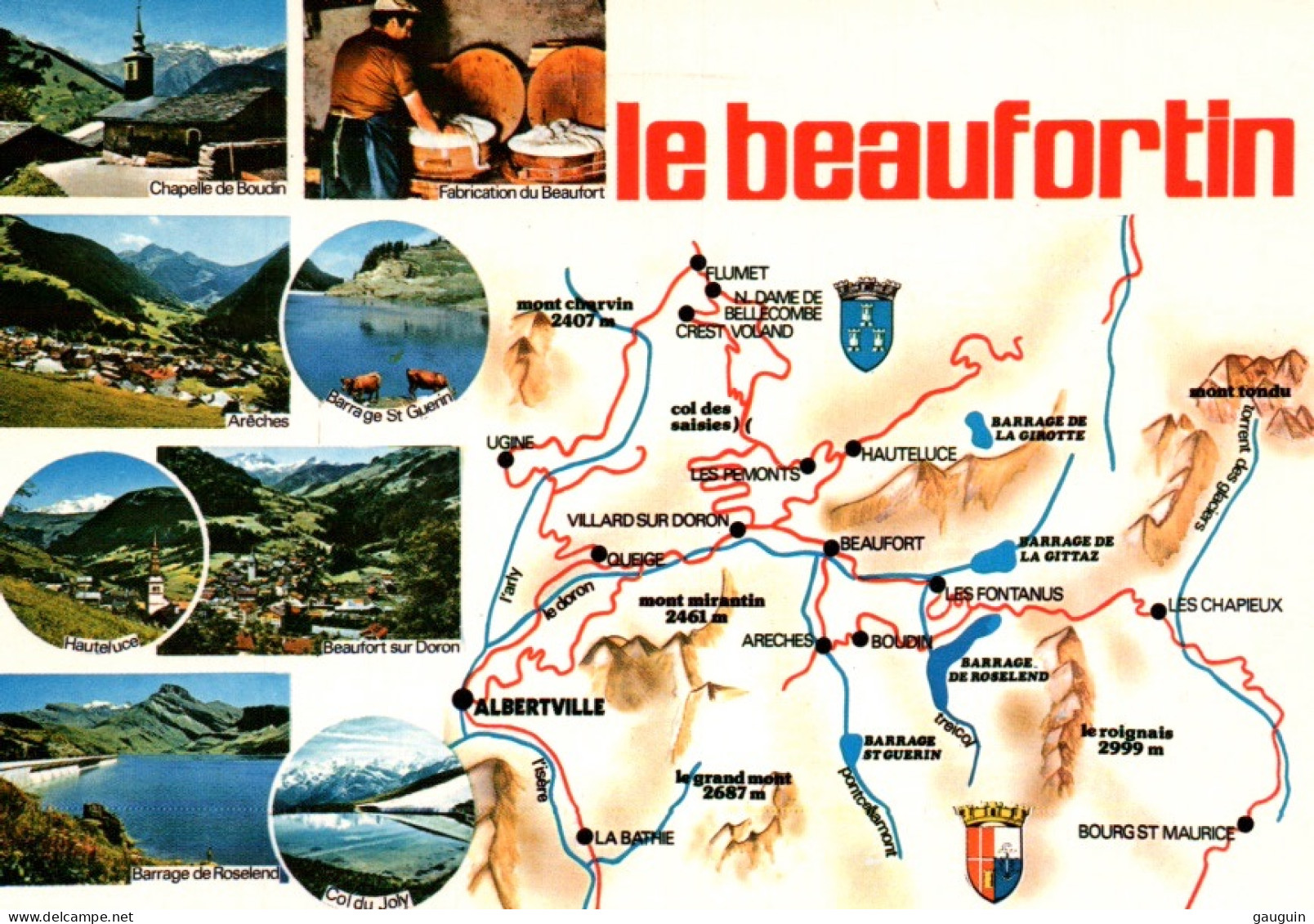 CPM - Carte GÉO. Le Beaufortin - Edition Combier - Landkarten