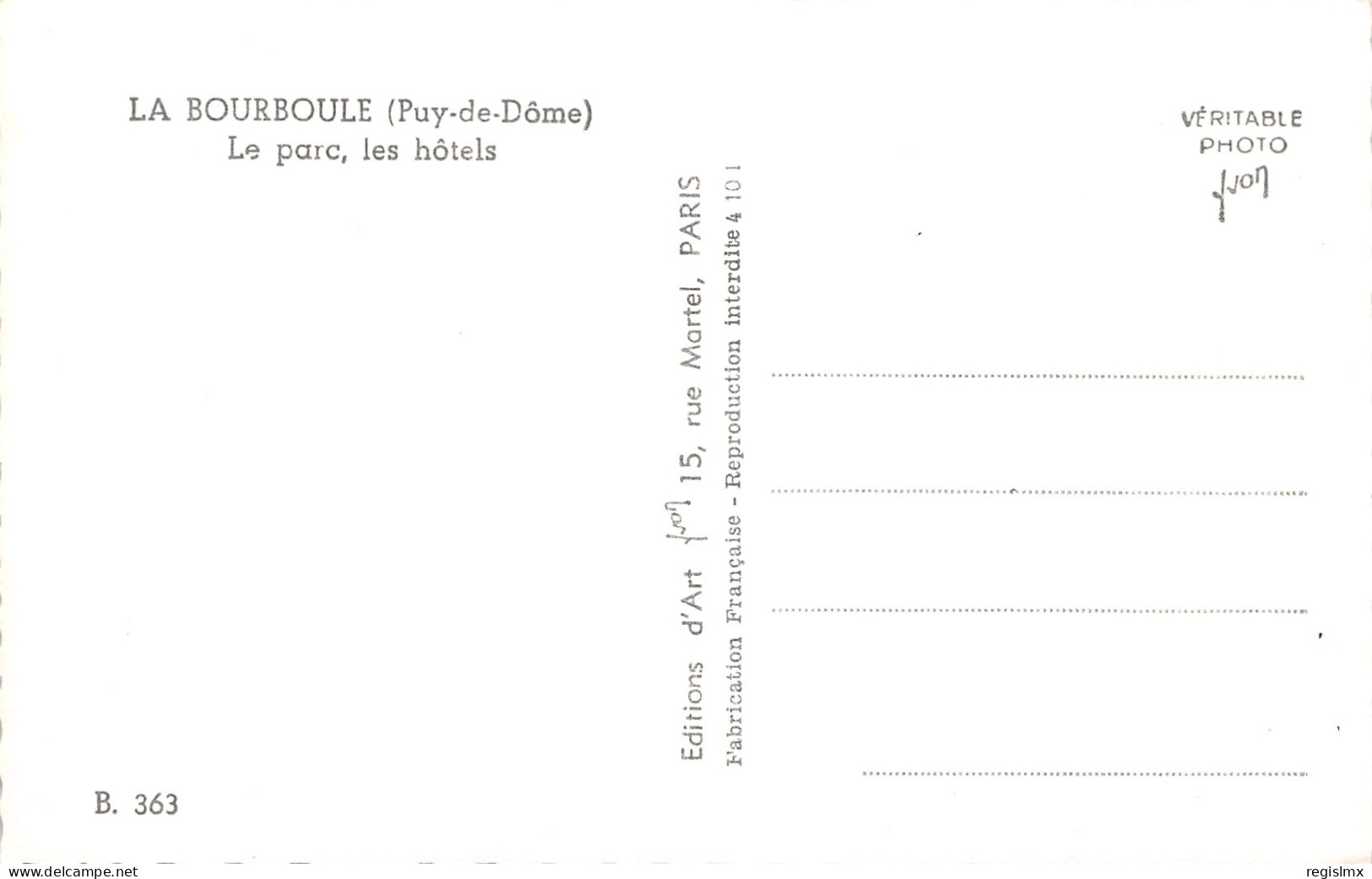 63-LA BOURBOULE-N°T1166-G/0393 - La Bourboule