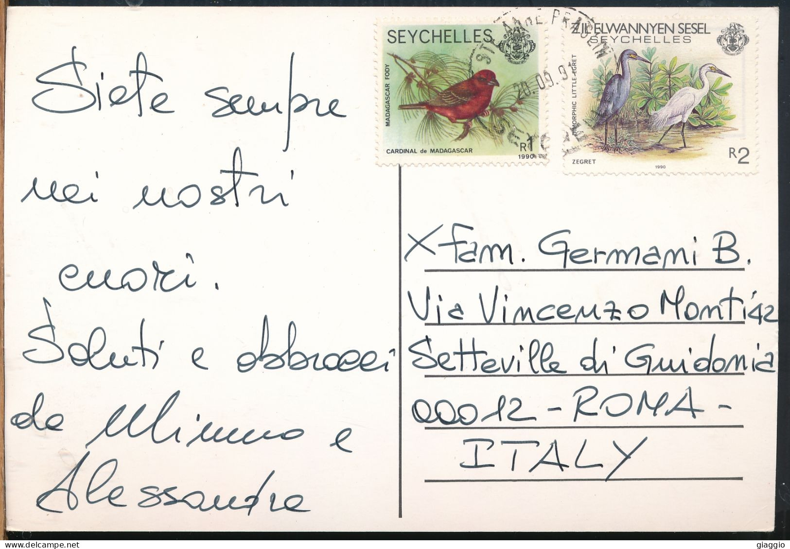 °°° 31005 - SEYCHELLES - MAHE - INTENDANCE - 1990 With Stamps °°° - Seychellen