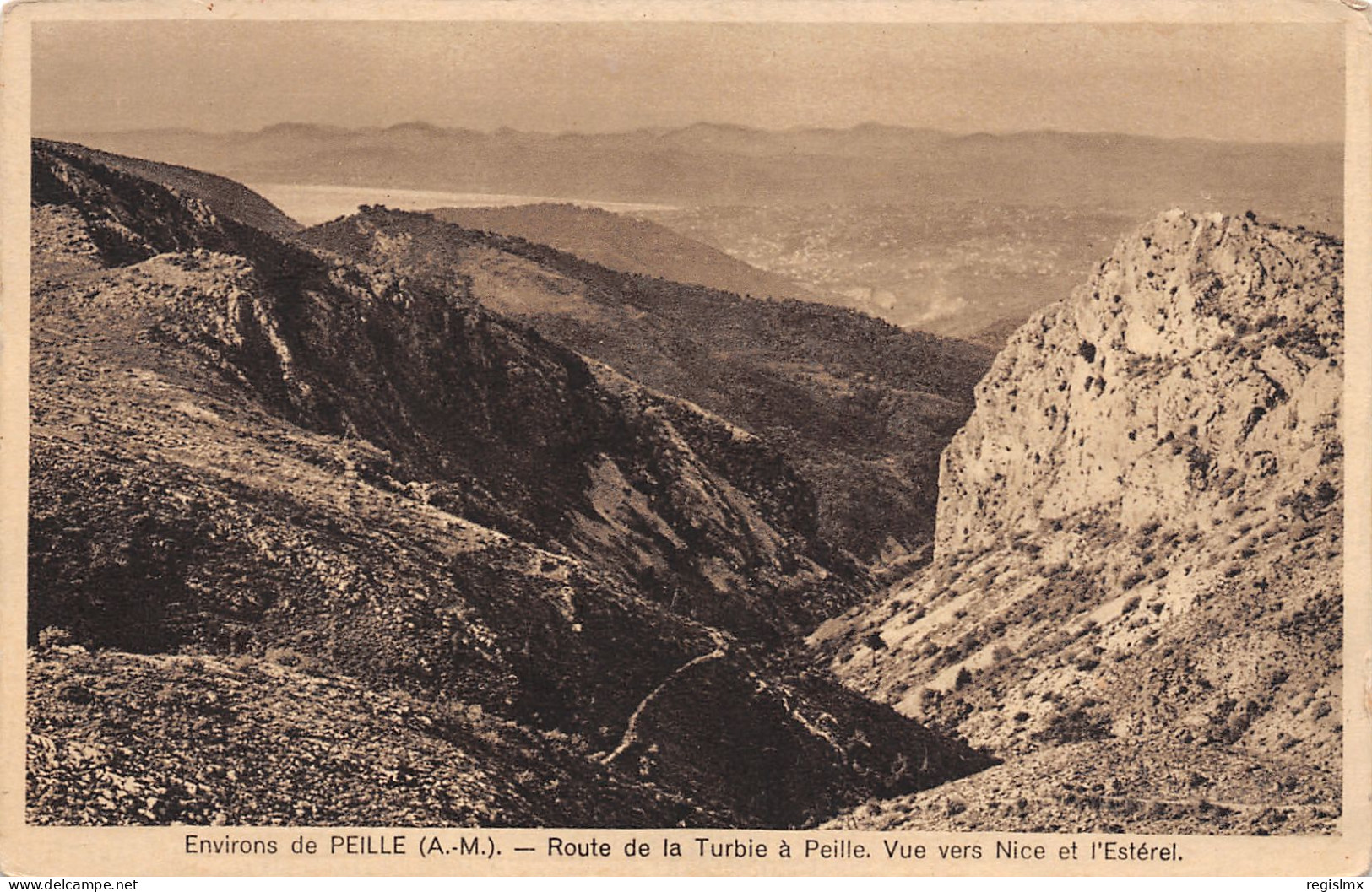 06-ROUTE DE LA TURBIE A PEILLE-N°T1166-F/0297 - Andere & Zonder Classificatie