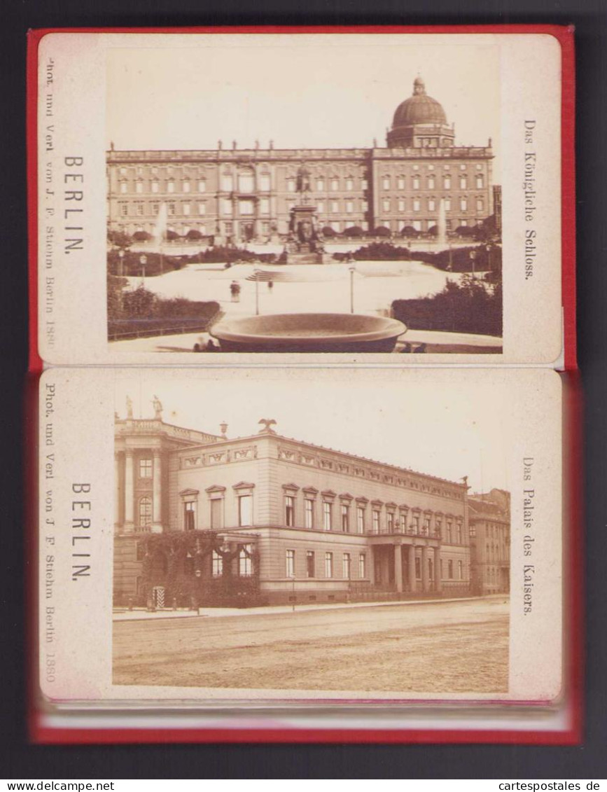 12 Fotografien J.F. Stiehm Im Album, Ansicht Berlin, Stadtschloss, Kaiser-Palais, Kronprinzen-Palais, Schlossbrücke U  - Albums & Verzamelingen