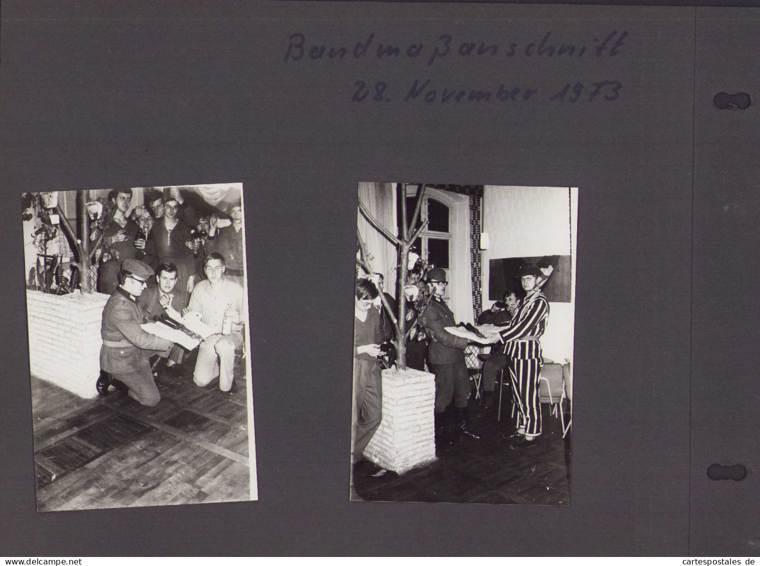 Fotoalbum 1971 - 1974 DDR mit 58 Fotografien NVA, Ansicht Halle, Uffz, Granatwerfer, Kaserne, Feldlager, Uniform 