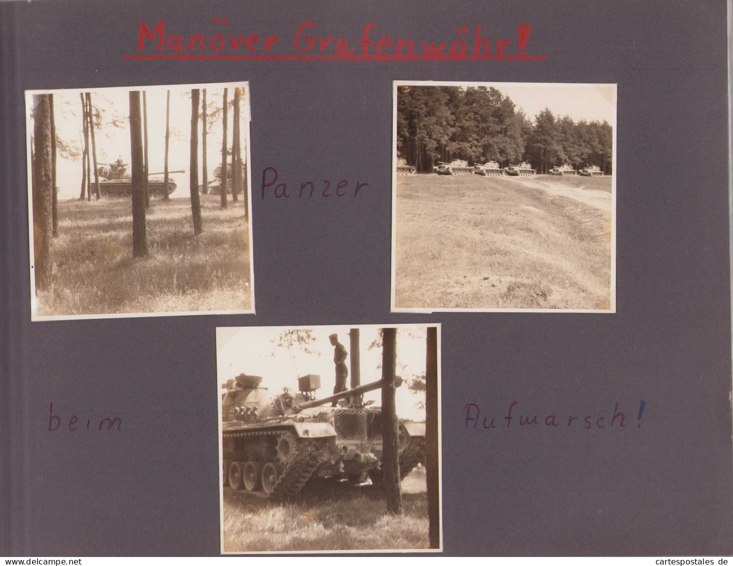 Fotoalbum 133 Fotografien Bundeswehr Und Technik, Panzer, LKW, Uniform, MG, Amphibienfahrzeug, Frankreich Quiberon  - Albums & Collections