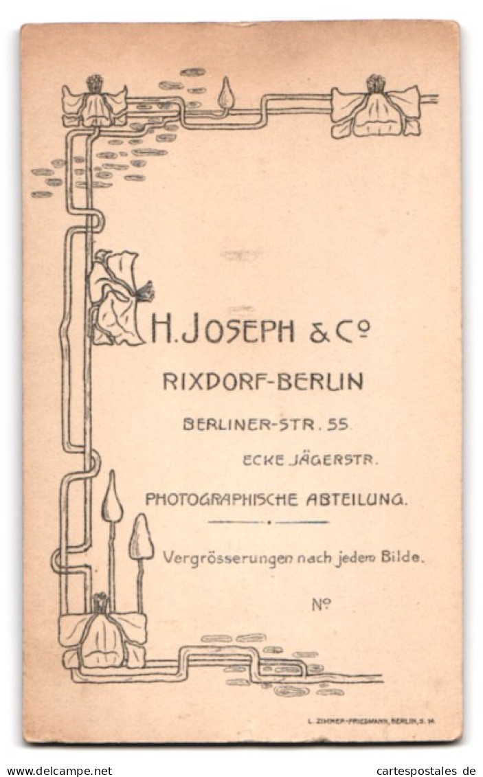 Fotografie H. Joseph & Co, Rixdorf-Berlin, Berliner Strasse 55, Kleiner Junge Im Matrosenanzug  - Anonymous Persons