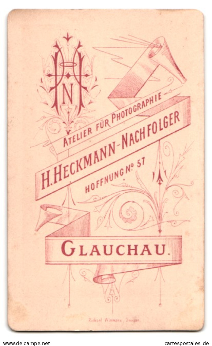 Fotografie H. Heckmann-Nachfolger, Glauchau, Hoffnung 57, Portrait Stattlicher Herr Im Anzug Mit Backenbart  - Personnes Anonymes