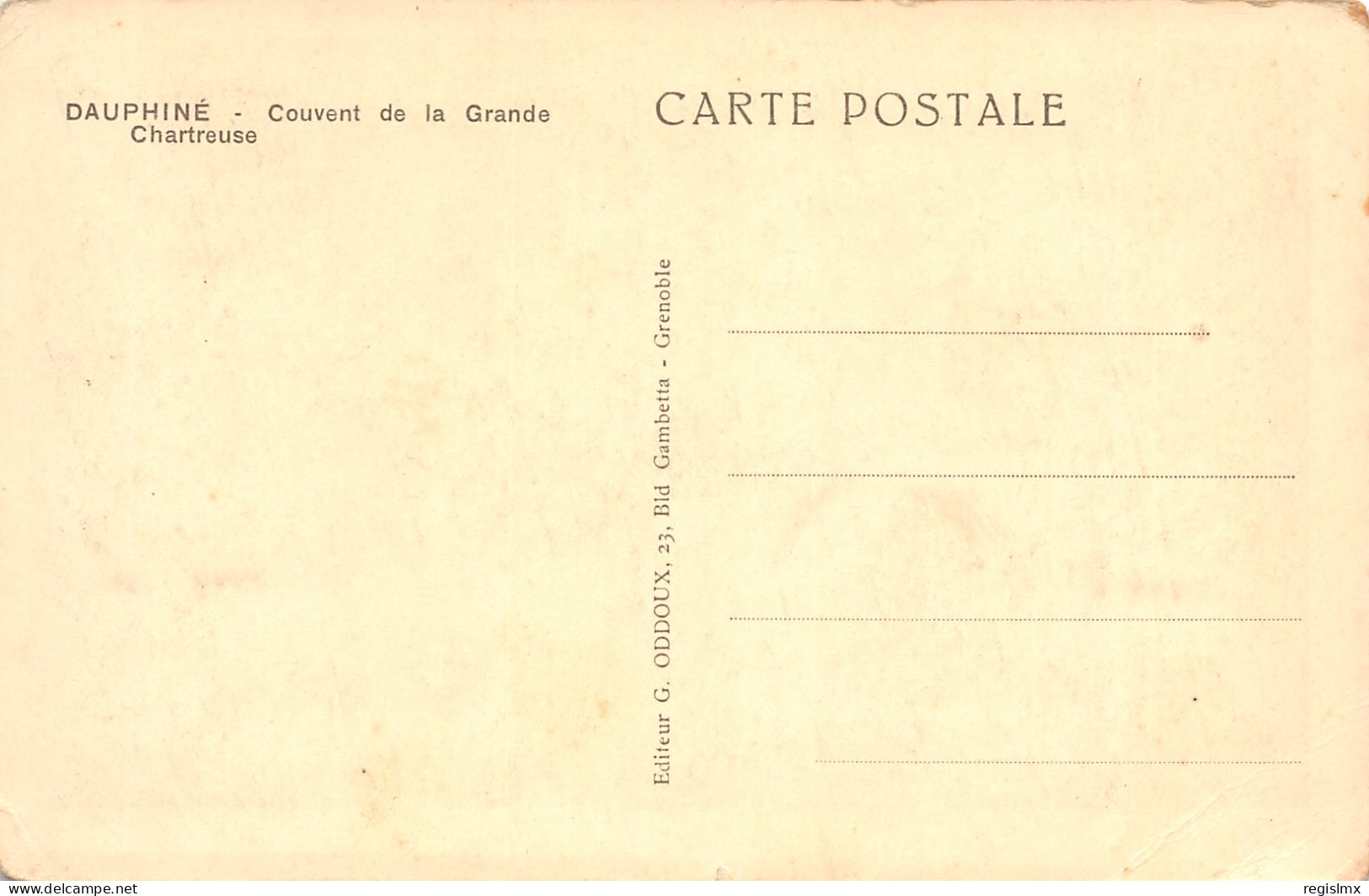 38-COUVENT DE LA GRANDE CHARTREUSE-N°T1167-B/0361 - Sonstige & Ohne Zuordnung