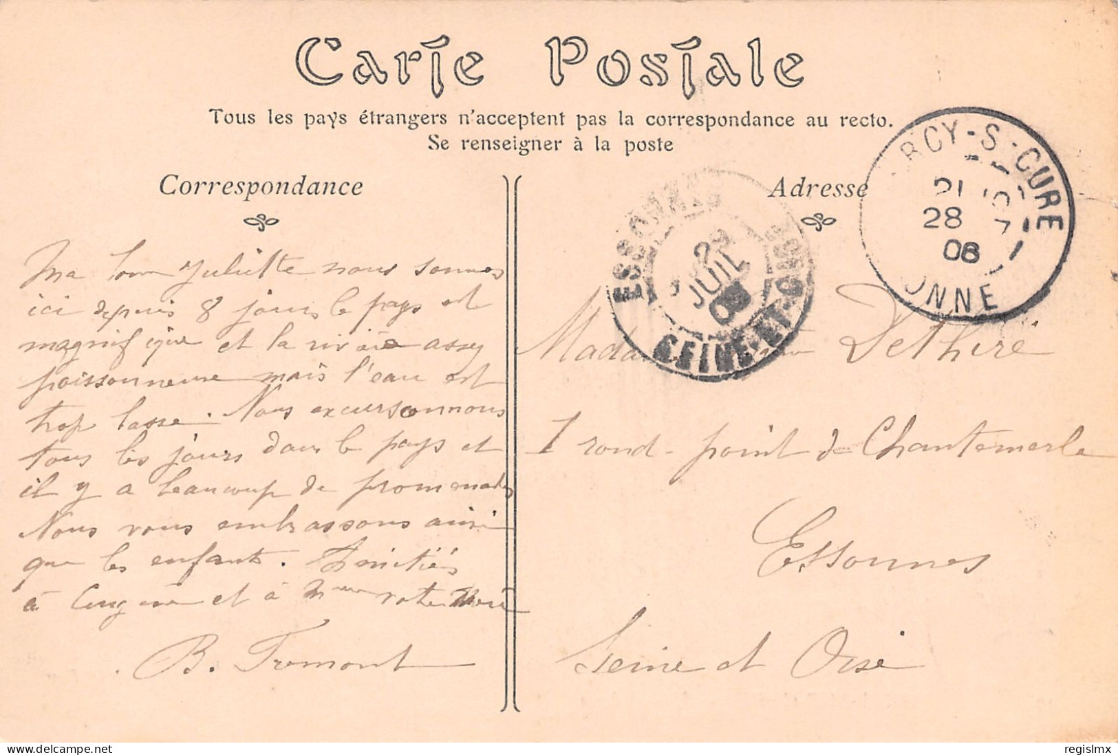89-ARCY SUR CURE-N°T1167-E/0189 - Other & Unclassified