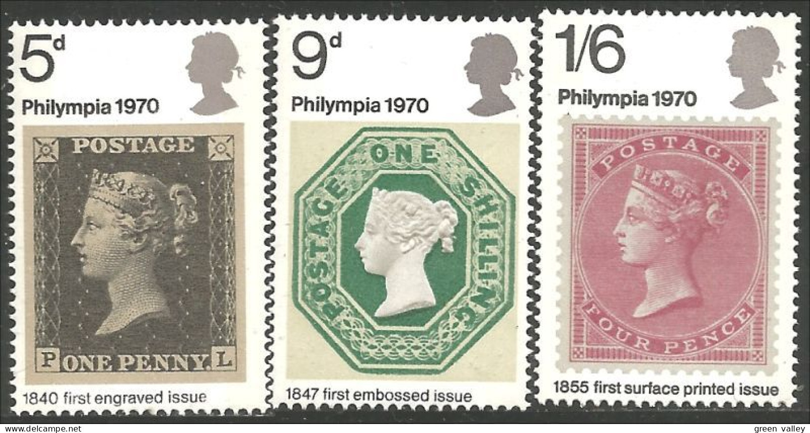420 G-B Philympia London 1970 Vistoria Penny Black MNH ** Neuf SC (GB-9c) - Briefmarken Auf Briefmarken