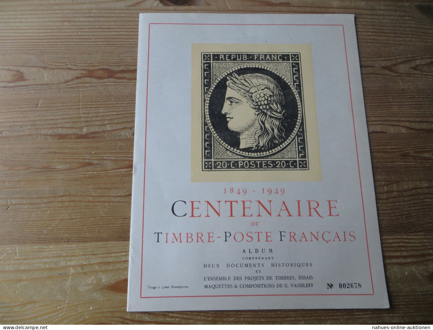 Frankreich Centenaire Du Timbre Poste Francais Hundertjahrfeier D. Französischen - Lettres & Documents