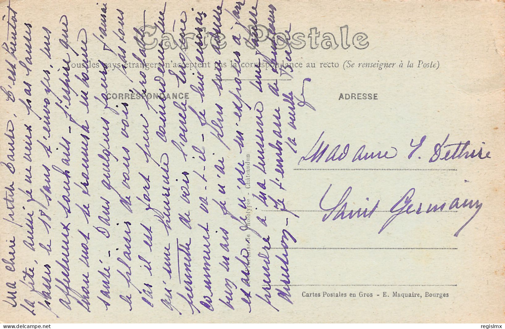 18-BOURGES-N°T1167-H/0301 - Bourges