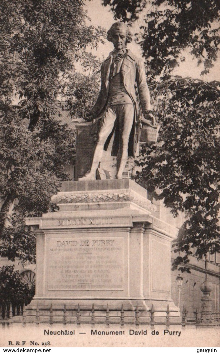 CPA - NEUCHÂTEL - Monument David De Purry - Edition B&F. - Neuchâtel