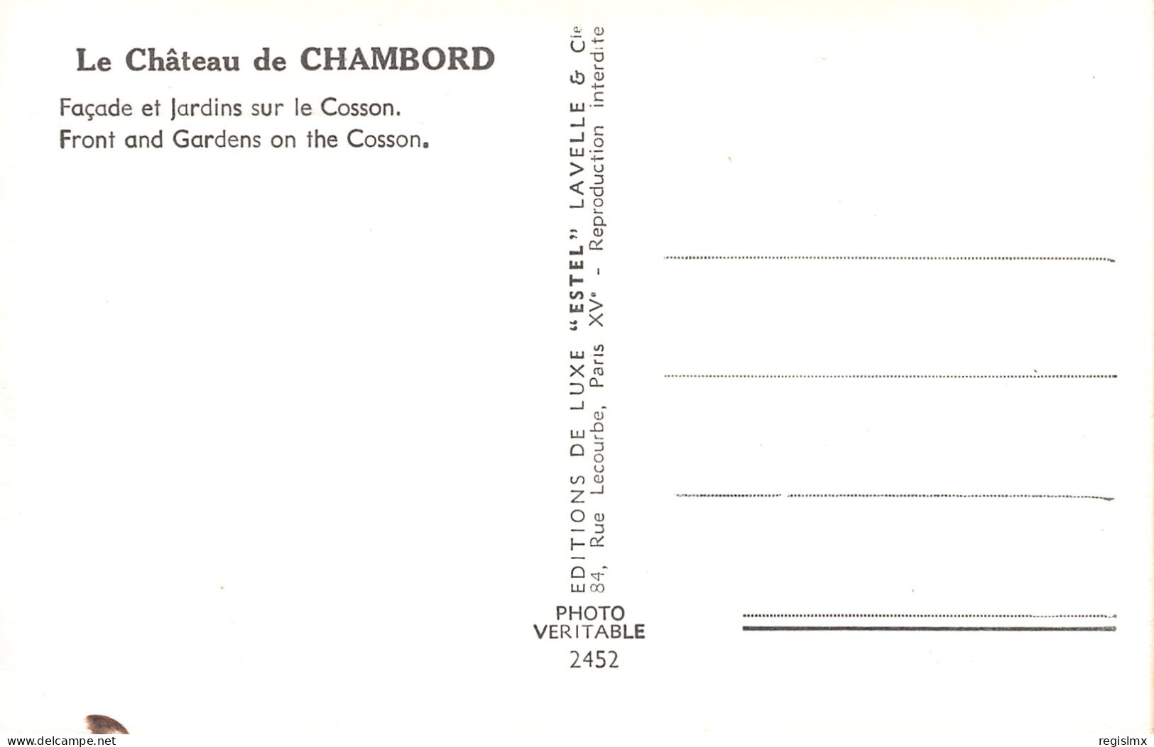 41-CHAMBORD-N°T1169-H/0213 - Chambord
