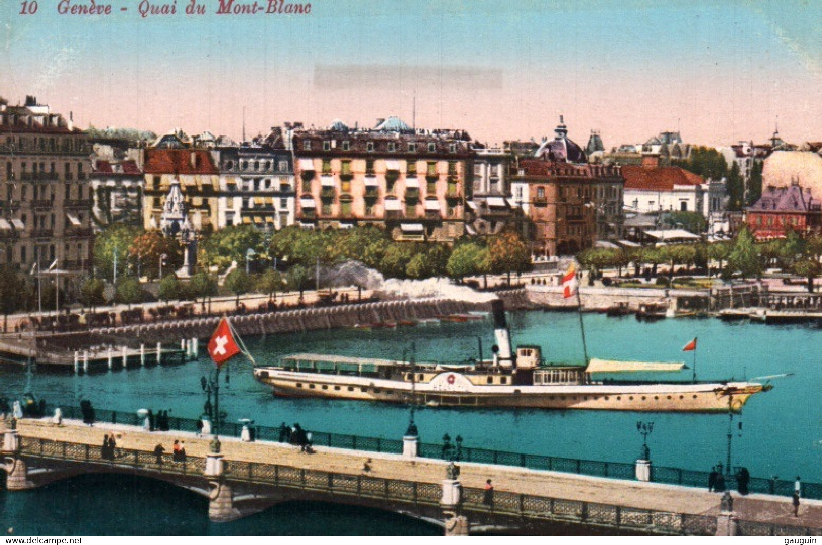 CPA - GENÈVE - Quai Du Mont-Blanc (départ Bateau) - Edition Jaeger - Genève