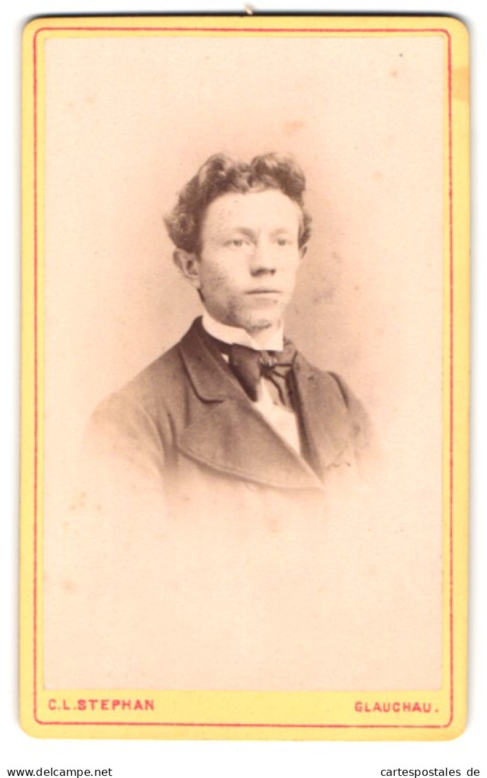 Fotografie C. L. Stephan, Glauchau, Hoffnung 47, Portrait Junger Herr In Modischer Kleidung  - Anonyme Personen