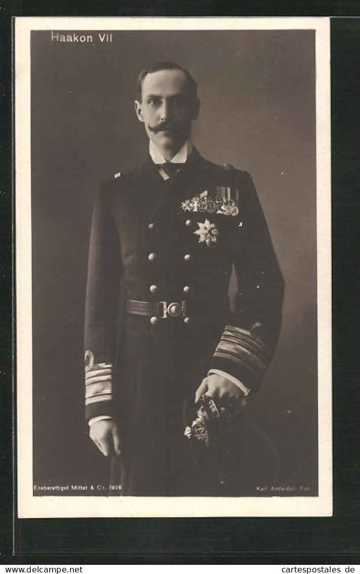 AK Haakon VII Von Norwegen In Uniform  - Familles Royales