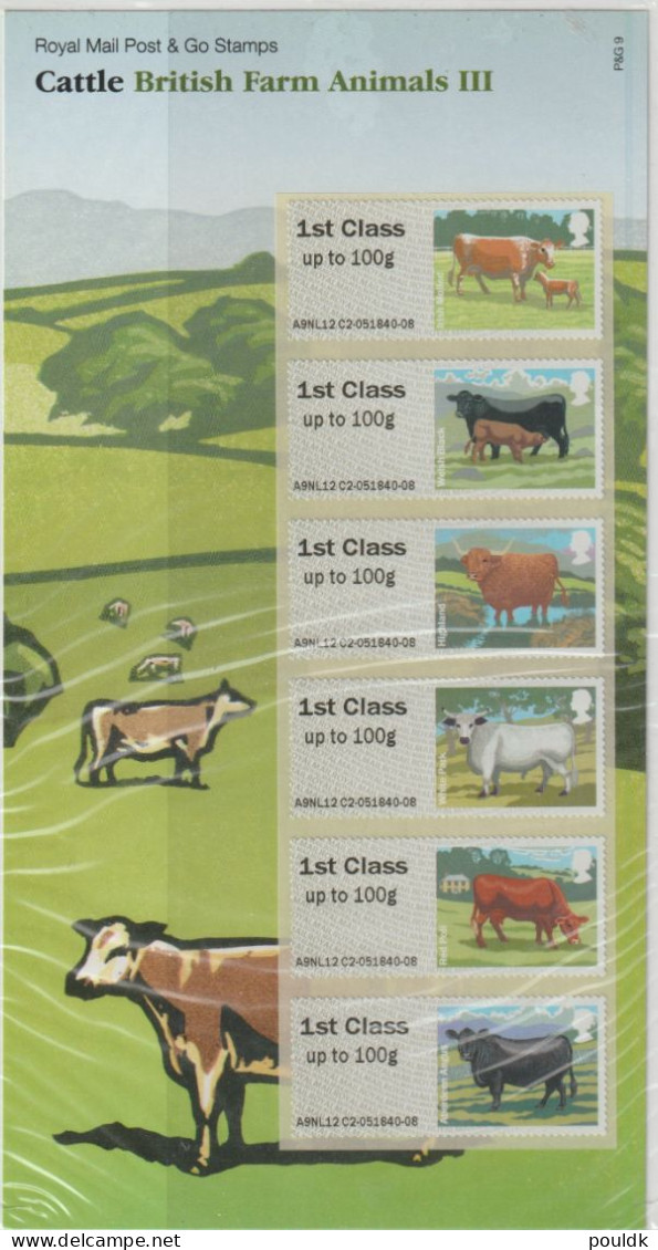Great Britain 2012 ATM Cattle British Farm Animals III Post & Go Presentation Pack MNH/**. Postal Weight Approx. 0,09 Kg - Timbres De Distributeurs [ATM]