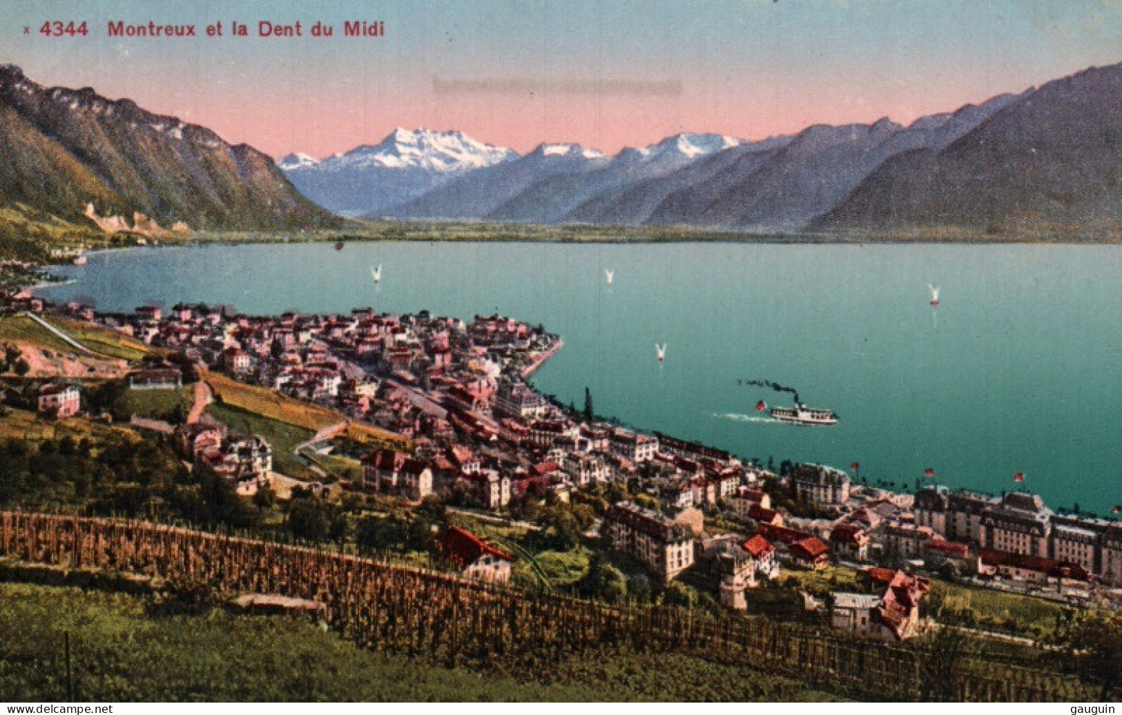 CPA - MONTREUX Et La Dent Du Midi (Panorama) ... LOT 2 CP / Edition Photoglob - Montreux