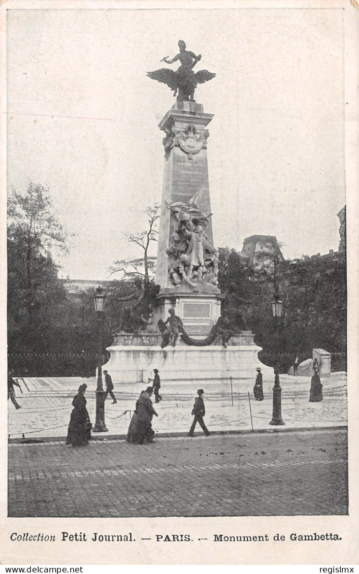 75-PARIS MONUMENT DE GAMBETTA-N°T1172-C/0385 - Altri & Non Classificati